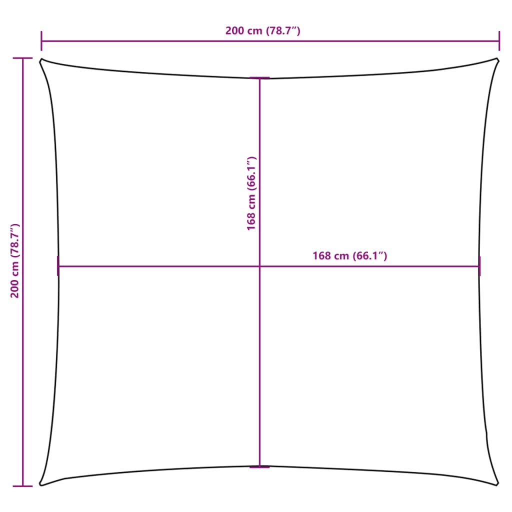 Sunshade Sail Oxford Fabric Square 2x2 m Yellow