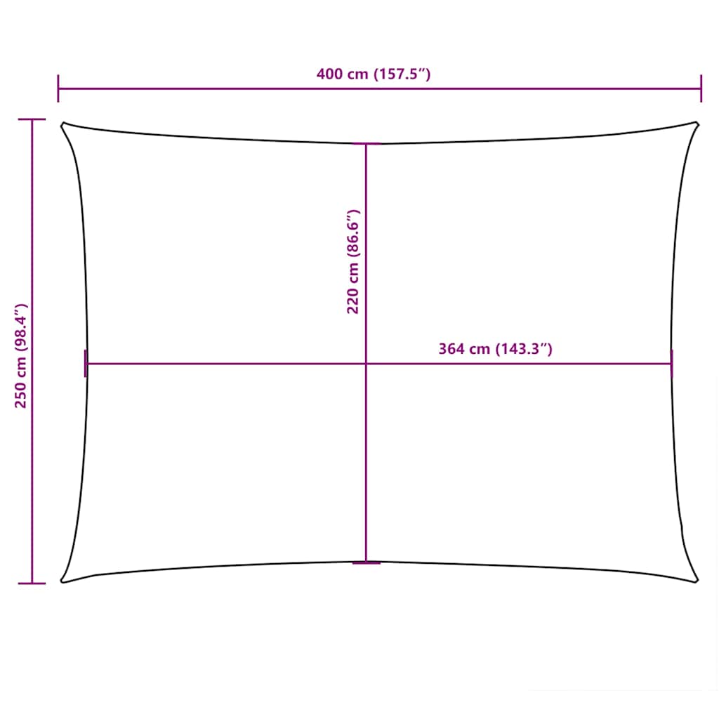 Sunshade Sail Oxford Fabric Rectangular 2.5x4 m Yellow