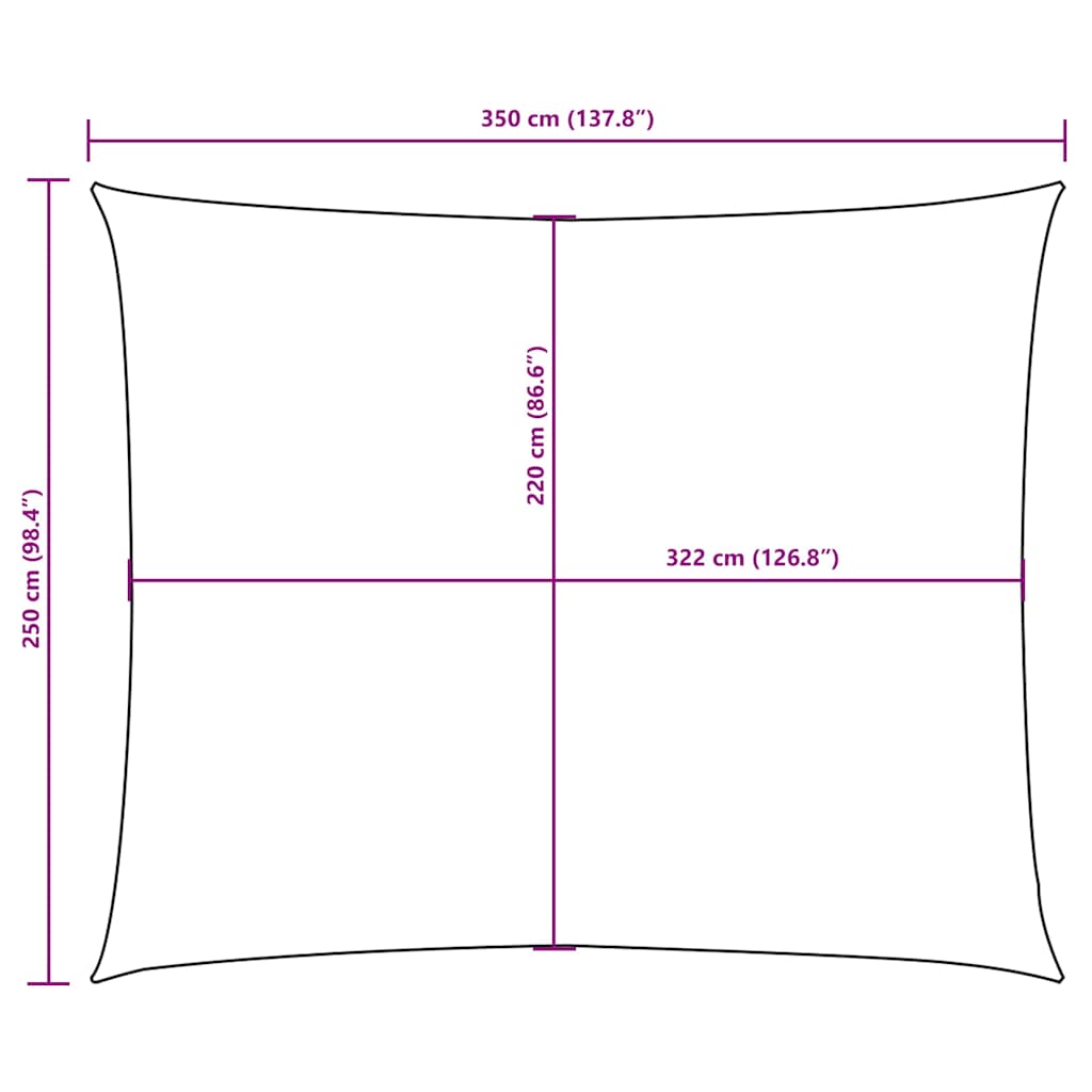 Sunshade Sail Oxford Fabric Rectangular 2.5x3.5 m Orange