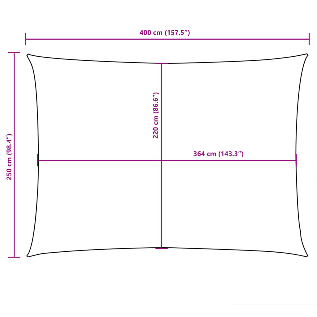 Sunshade Sail Oxford Fabric Rectangular 2.5x4 m Orange