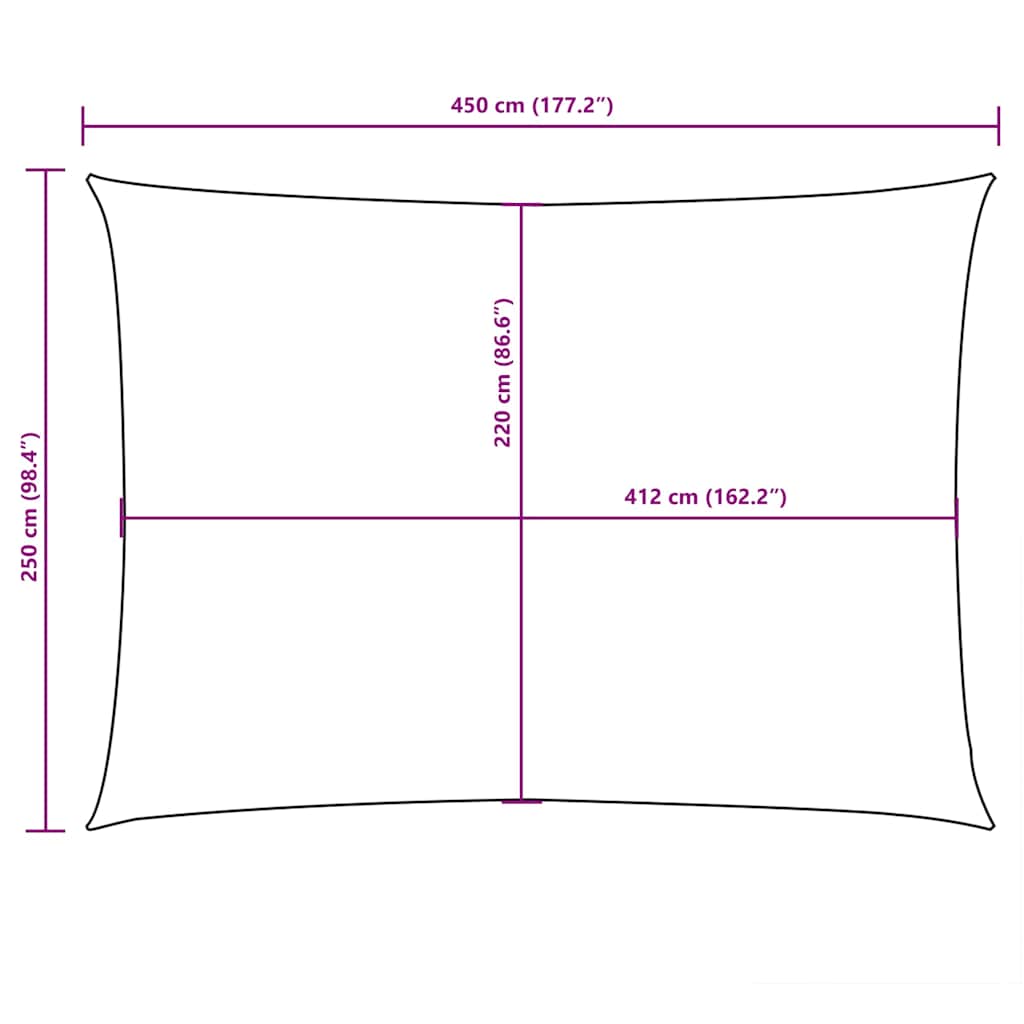 Sunshade Sail Oxford Fabric Rectangular 2.5x4.5 m Black