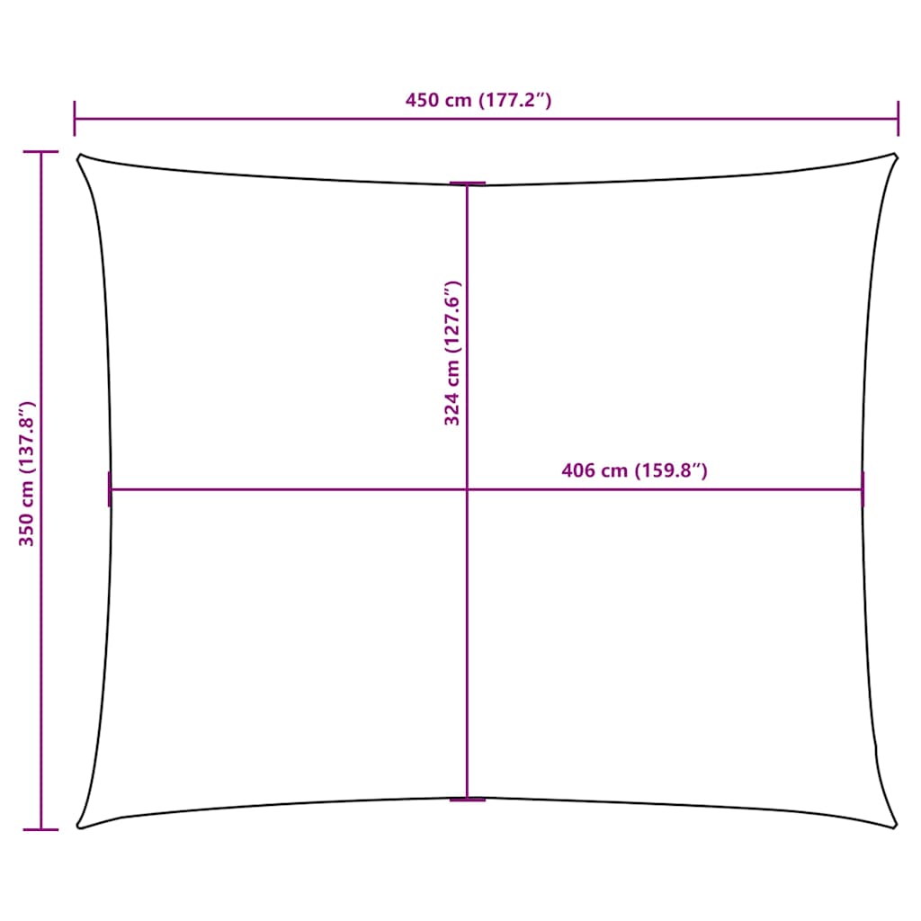 Sunshade Sail Oxford Fabric Rectangular 3.5x4.5 m Black