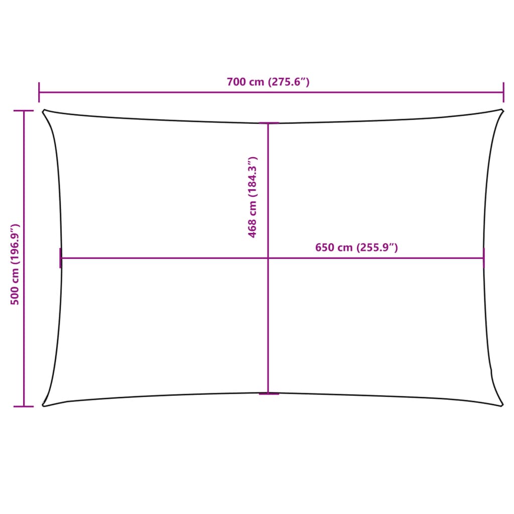 Sunshade Sail Oxford Fabric Rectangular 5x7 m Black