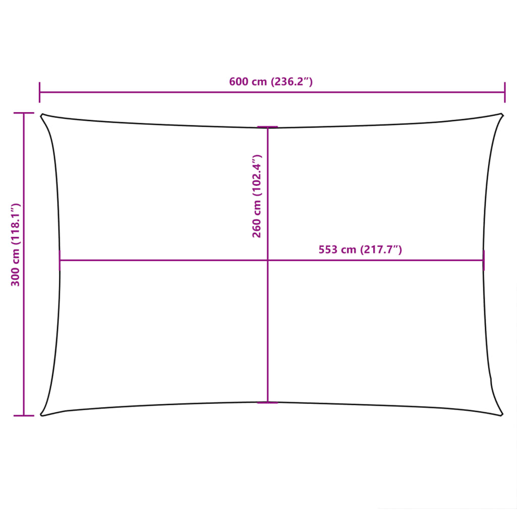 Sunshade Sail Oxford Fabric Rectangular 3x6 m Brown