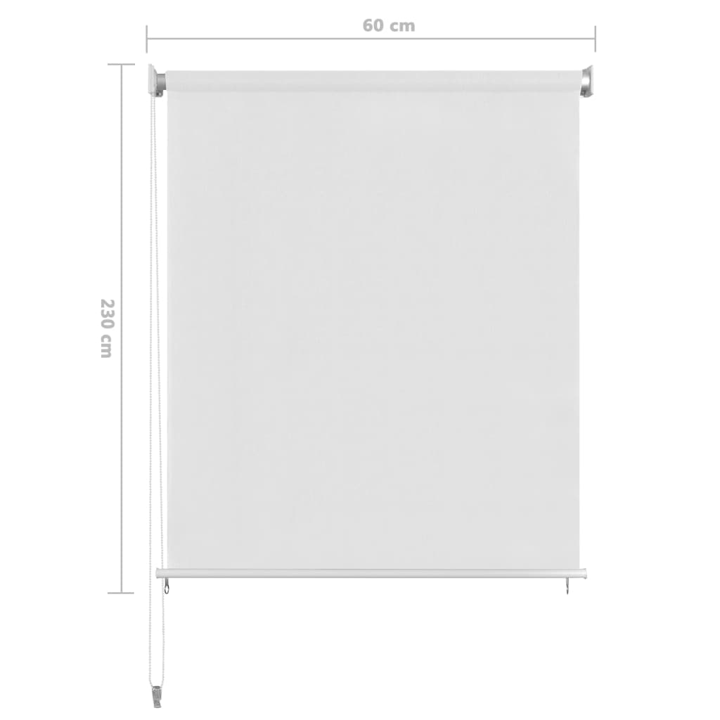 Outdoor Roller Blind White 65(W)x230(H) cm HDPE