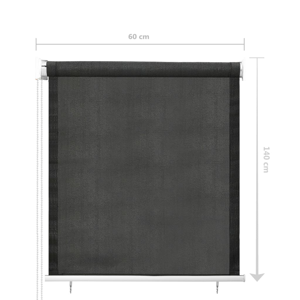 Outdoor Roller Blind 65(W)x140(H) cm Anthracite