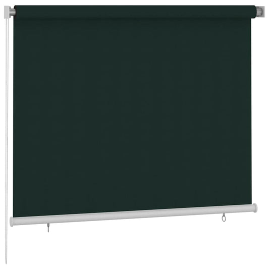312815 vidaXL Outdoor Roller Blind 180x140 cm Dark Green HDPE