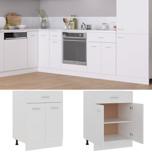Drawer Bottom Cabinet | White | Engineered wood | 60 x 46 x 81.5 cm