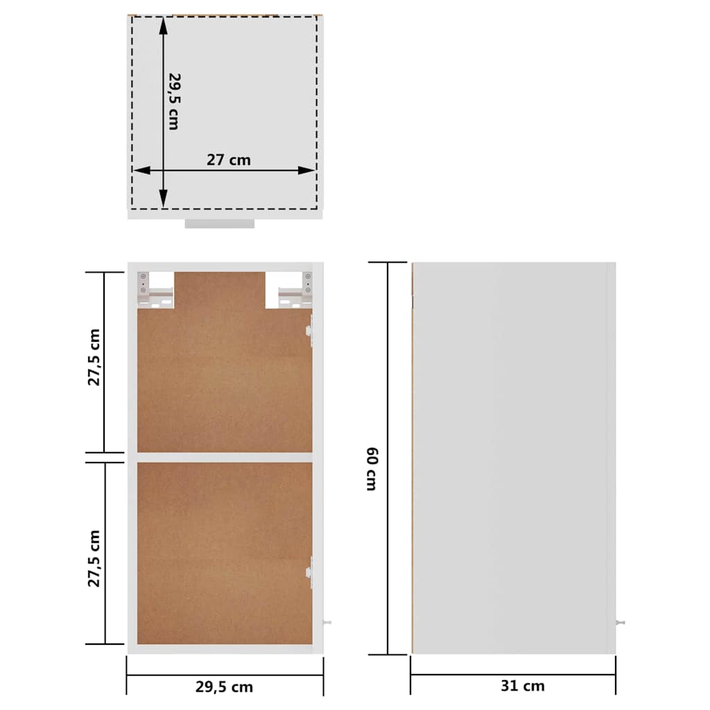 Hanging Cabinet | White | Engineered Wood | Small | Hanging Cabinet