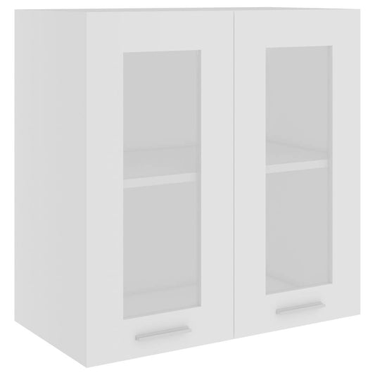 Hanging Glass Cabinet | White | Engineered Wood, Glass | Compact