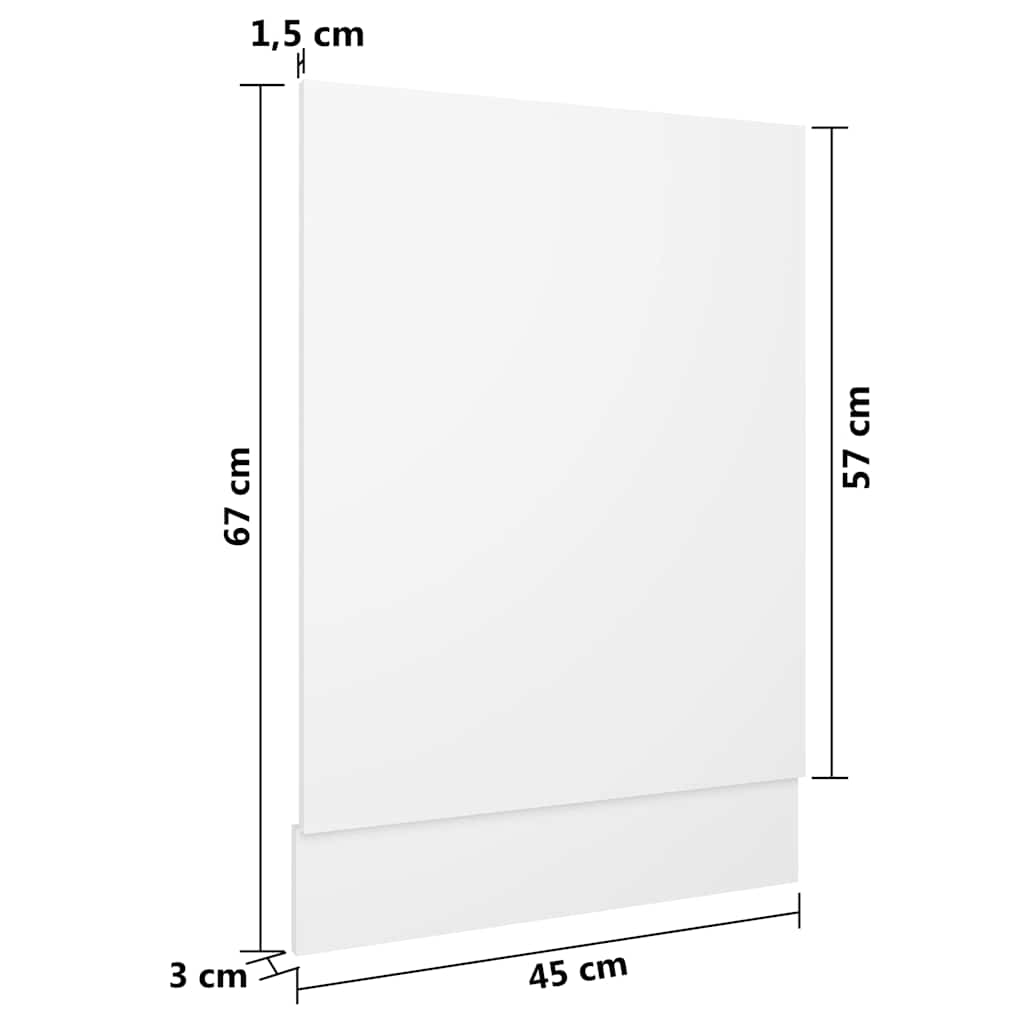 Dishwasher Panel | White | Engineered wood | Medium | Durable