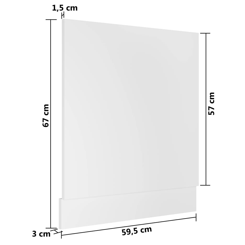 Dishwasher Panel | White | Engineered wood | Standard | Durable