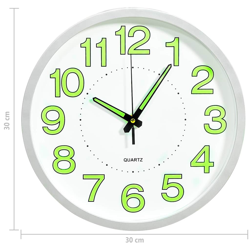 Wall Clock | White | Polypropylene | 30 cm diameter | Decorative Inlays
