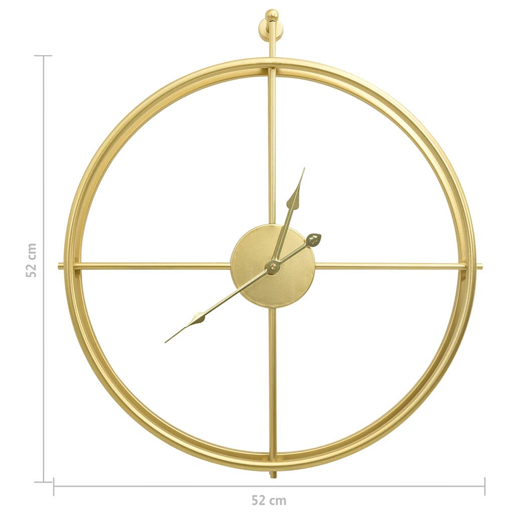 Wall Clock | Gold | Iron | Medium | Wall mounting | Wall Clock | Round