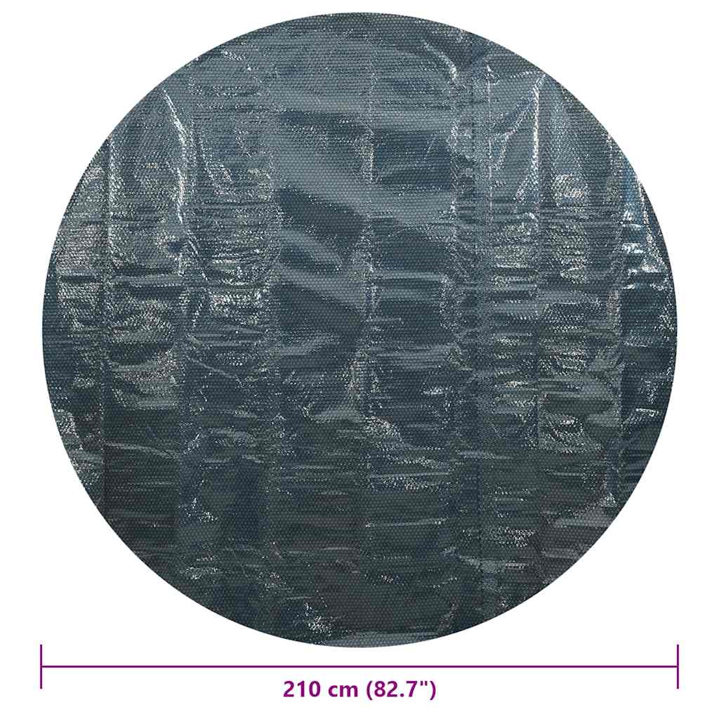 92971 vidaXL Floating PE Solar Pool Film 210 cm Black and Blue