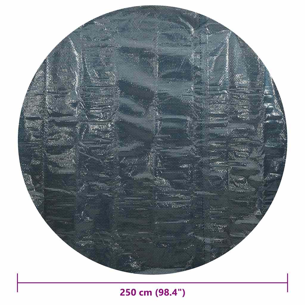 92972 vidaXL Floating PE Solar Pool Film 250 cm Black and Blue