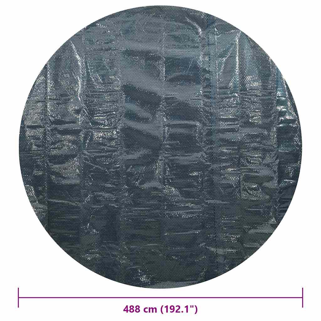 92978 vidaXL Floating PE Solar Pool Film 488 cm Black and Blue