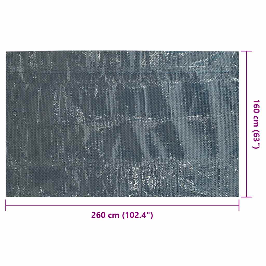 Floating PE Solar Pool Film 260x160 cm Black and Blue