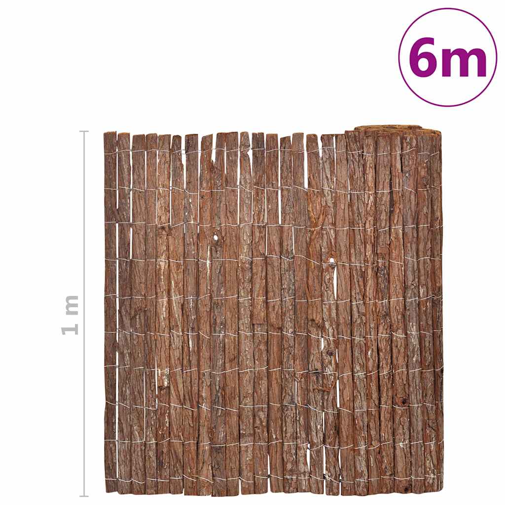 Bark Fence 100 x 600 cm Bark Brown