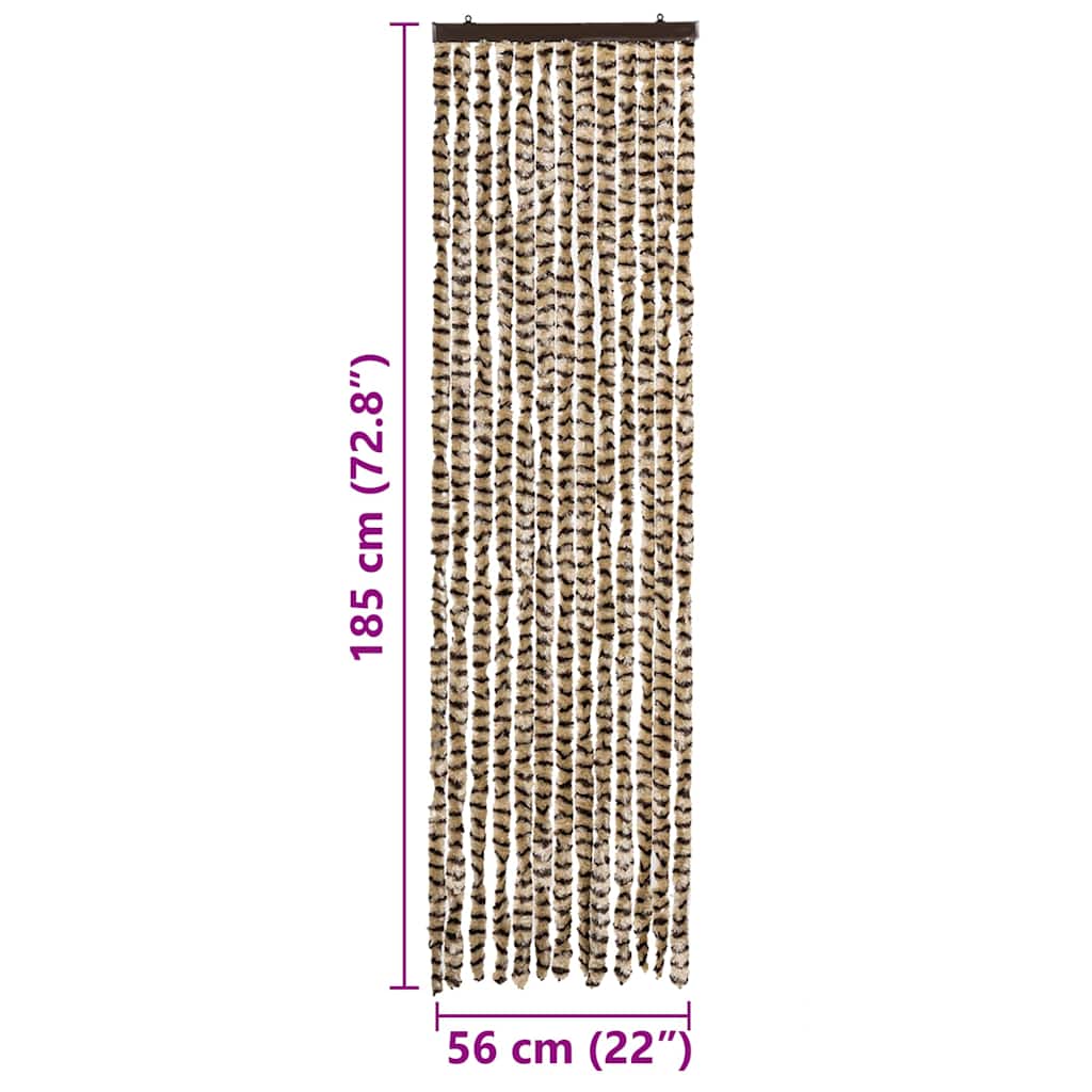 Insect Curtain Beige and Brown 56x185 cm Chenille