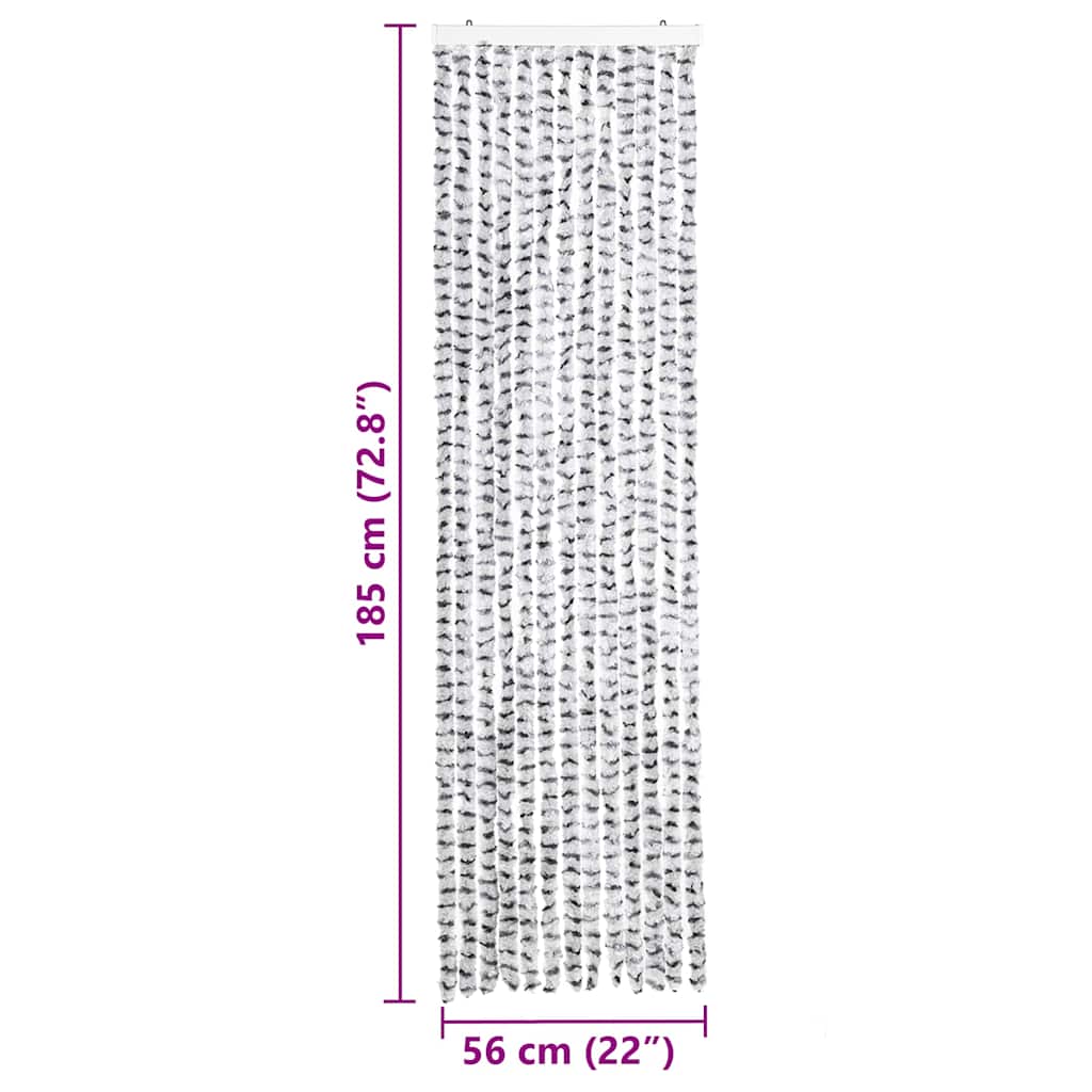 Insect Curtain Light and Dark Grey 56x185 cm Chenille
