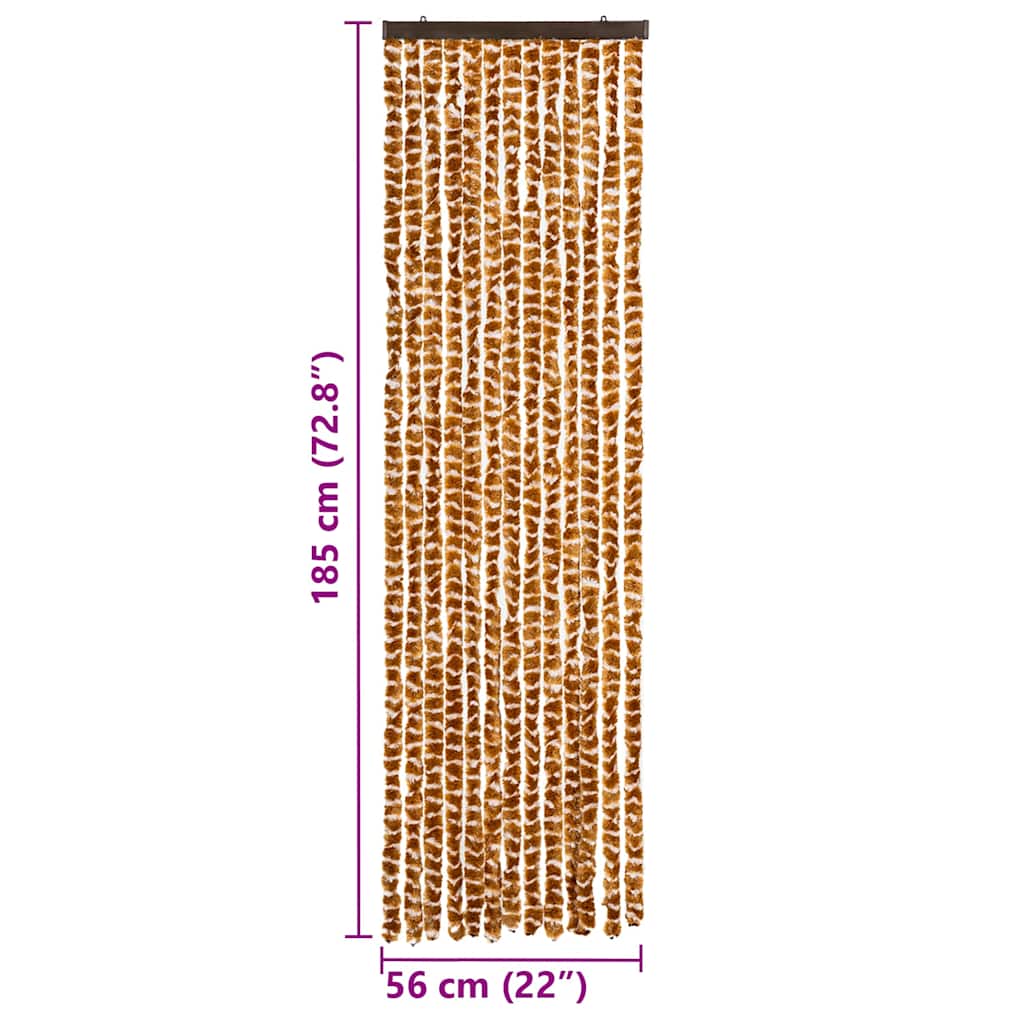 Insect Curtain Ochre and White 56x185 cm Chenille