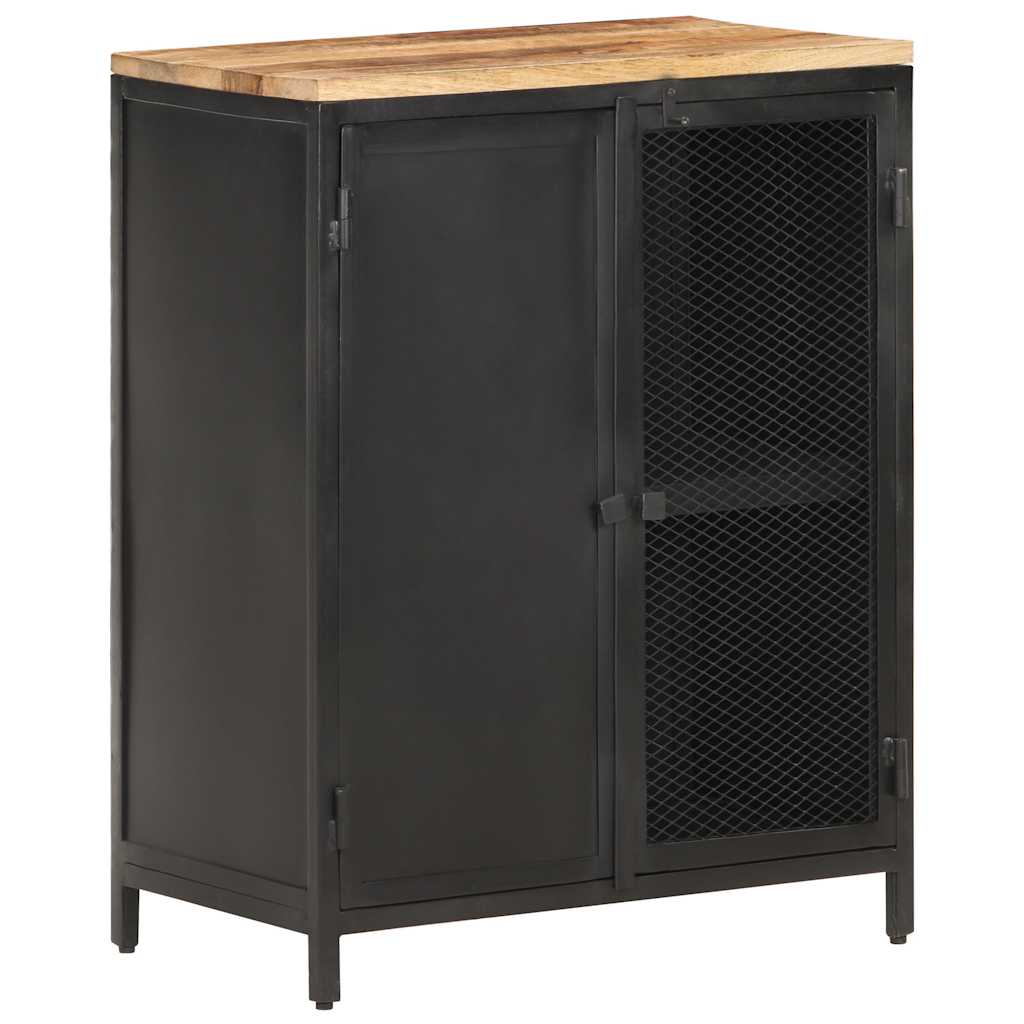 Sideboard | Black | Solid rough mango wood | 60x35x78 cm | Sideboard