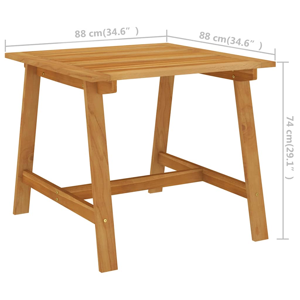 Garden Dining Table | Natural Acacia | Solid Acacia wood | Medium
