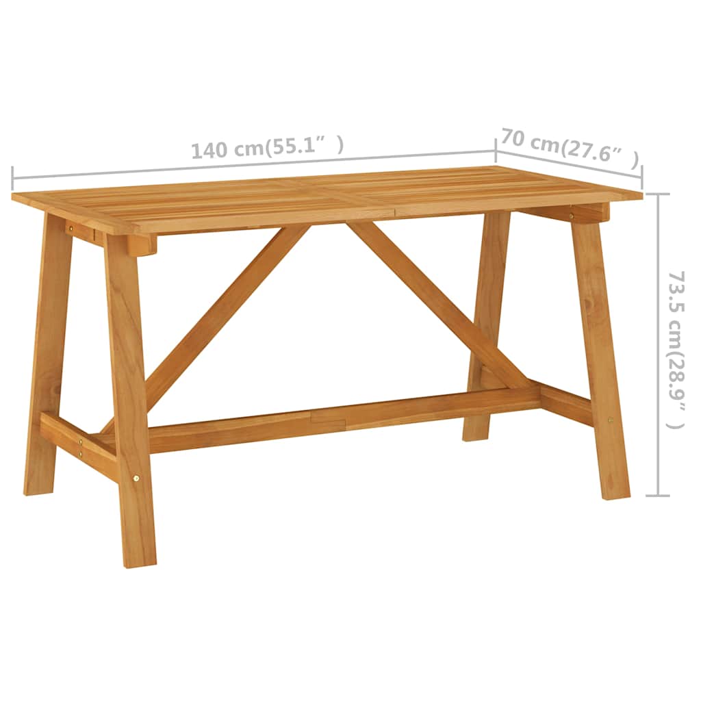 Garden Dining Table | Natural wood | Solid acacia wood | Medium | Durable