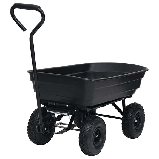 Garden Tipping Hand Cart 300 kg 75L Black