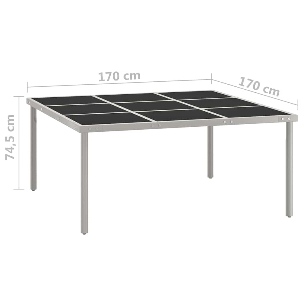 Dining Table | Black and grey | Glass | Large | Durable | Dining Table