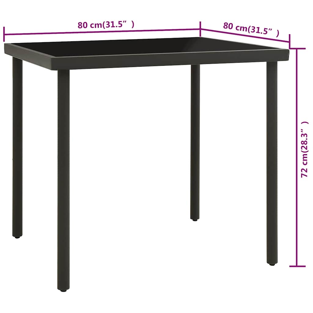 Outdoor Dining Table | Black and Anthracite