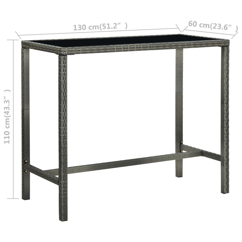Bar Table | Grey and black