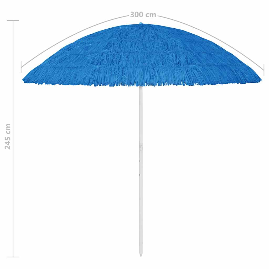 Hawaii Beach Parasol | Blue | Polyester | Large | Adjustable Armrests