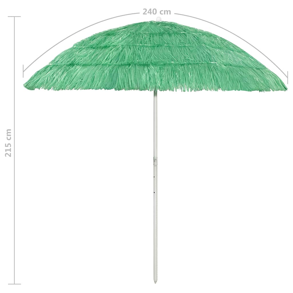 Hawaii Beach Parasol Green 240 cm