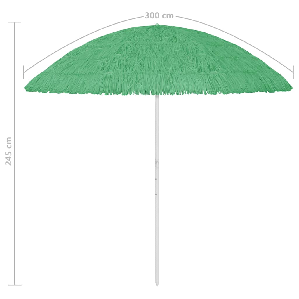Hawaii Beach Parasol | Green | Polyester | 300 cm diameter