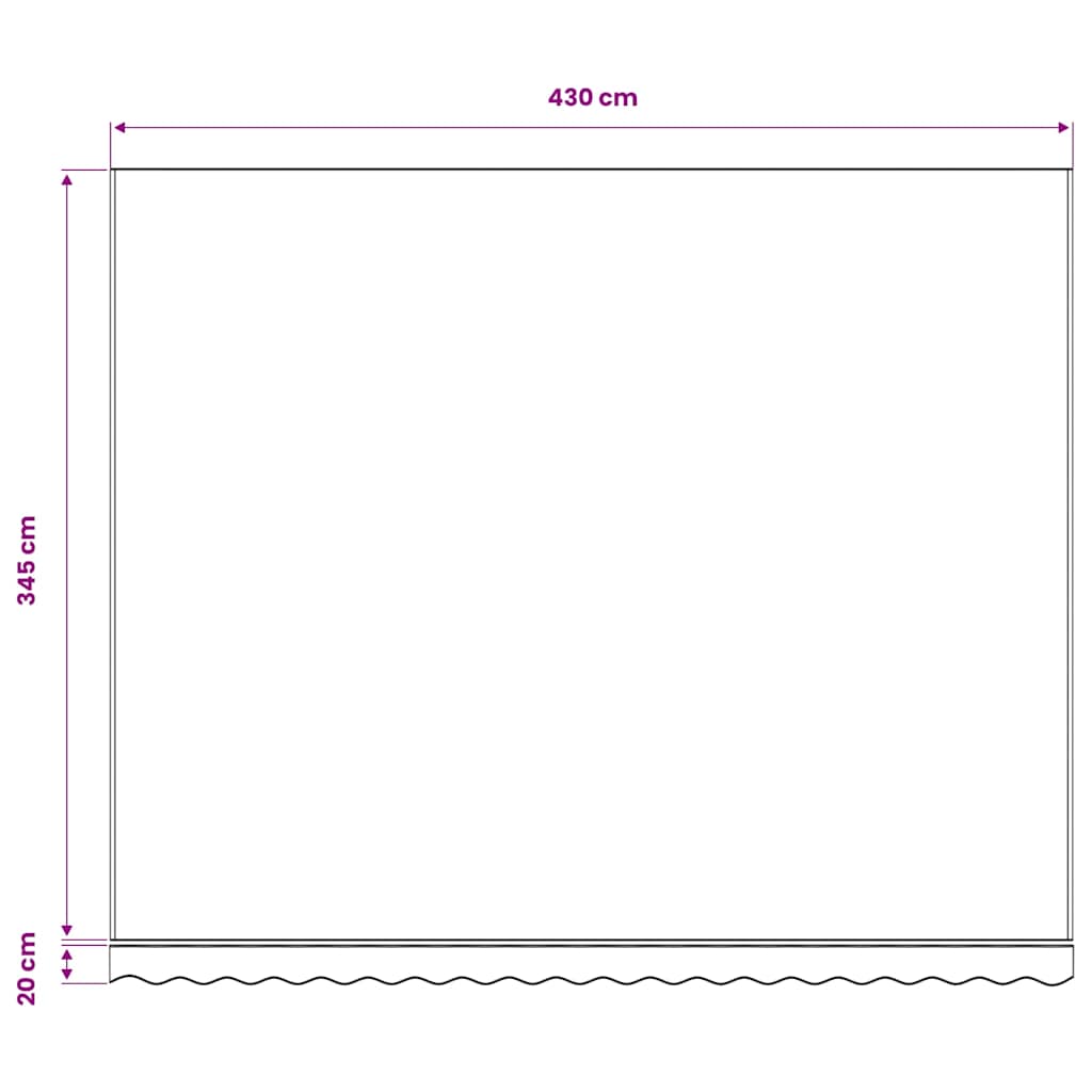 Awning Replacement Fabric Yellow and White 450x350 cm Polyester