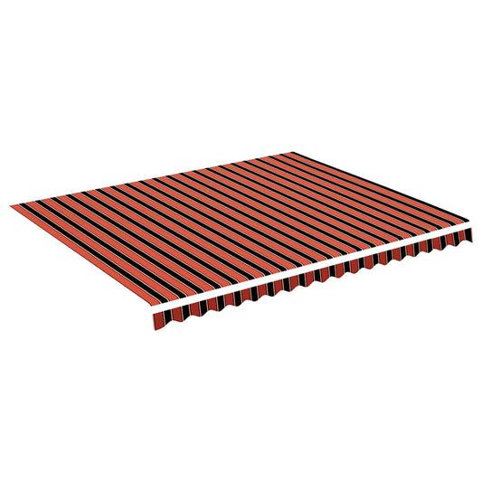Awning Replacement Fabric Orange and Brown 450x350 cm Polyester