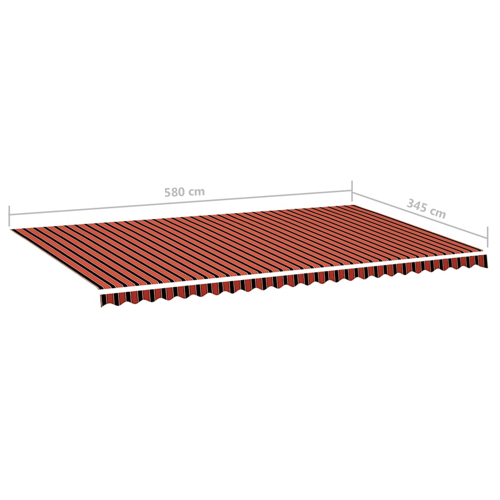 Awning Replacement Fabric Orange and Brown 600x350 cm Polyester