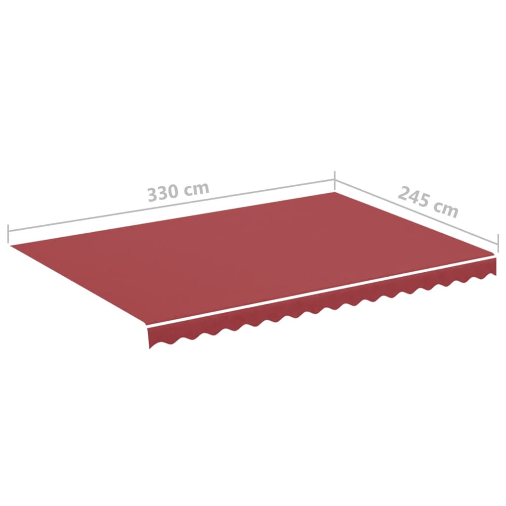 Awning Replacement Fabric Burgundy Red 350x250 cm Polyester