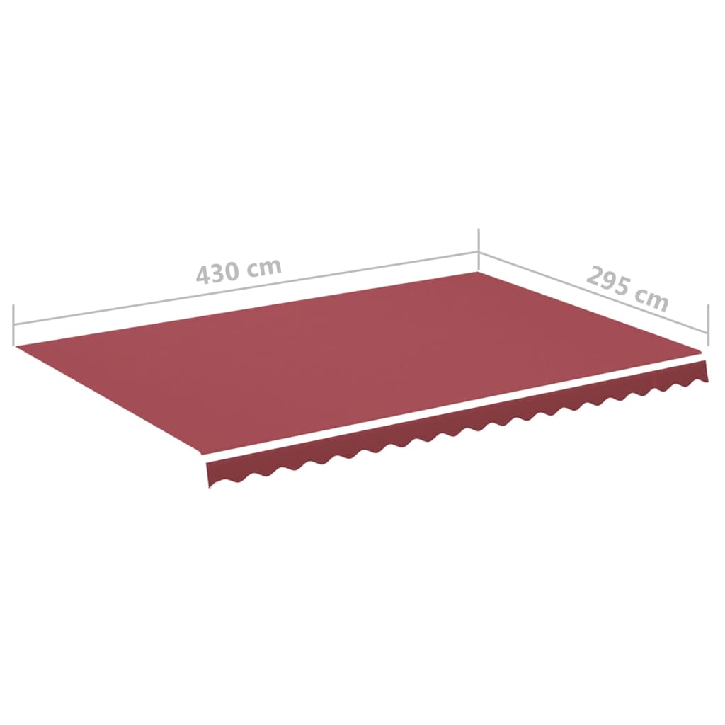 Awning Replacement Fabric Burgundy Red 450x300 cm Polyester