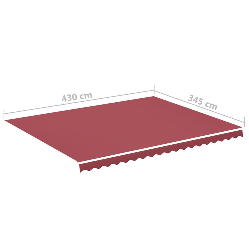 Awning Replacement Fabric Burgundy Red 450x350 cm Polyester