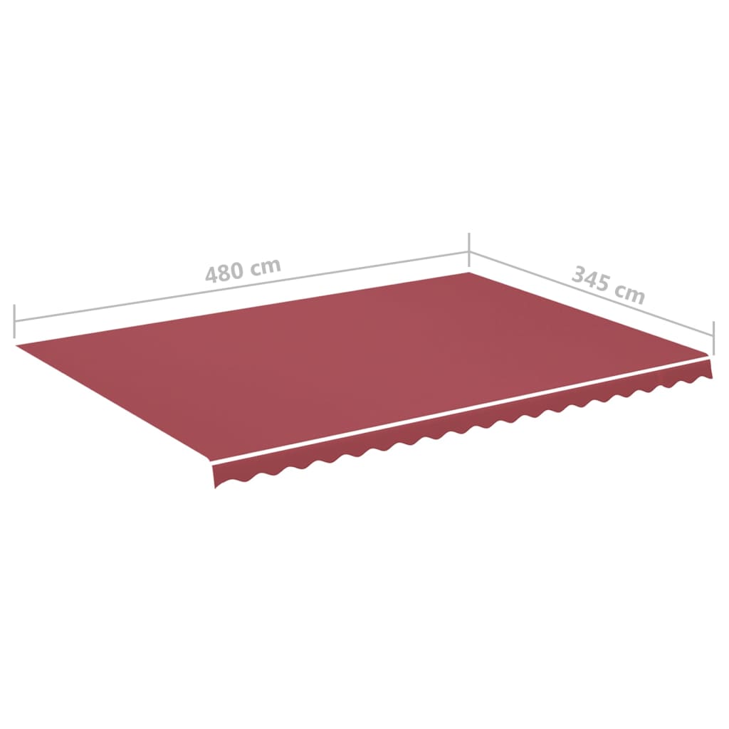 Awning Replacement Fabric Burgundy Red 500x350 cm Polyester