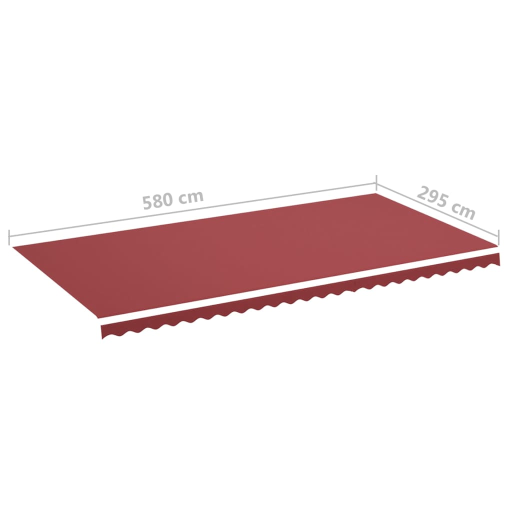 Awning Replacement Fabric Burgundy Red 6x3 m Polyester