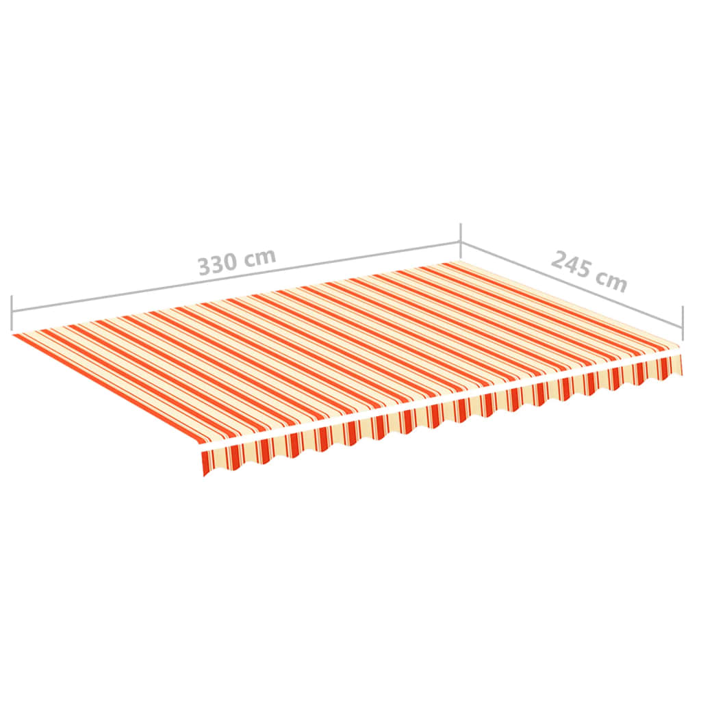 Awning Replacement Fabric Yellow and Orange 350x250 cm Polyester
