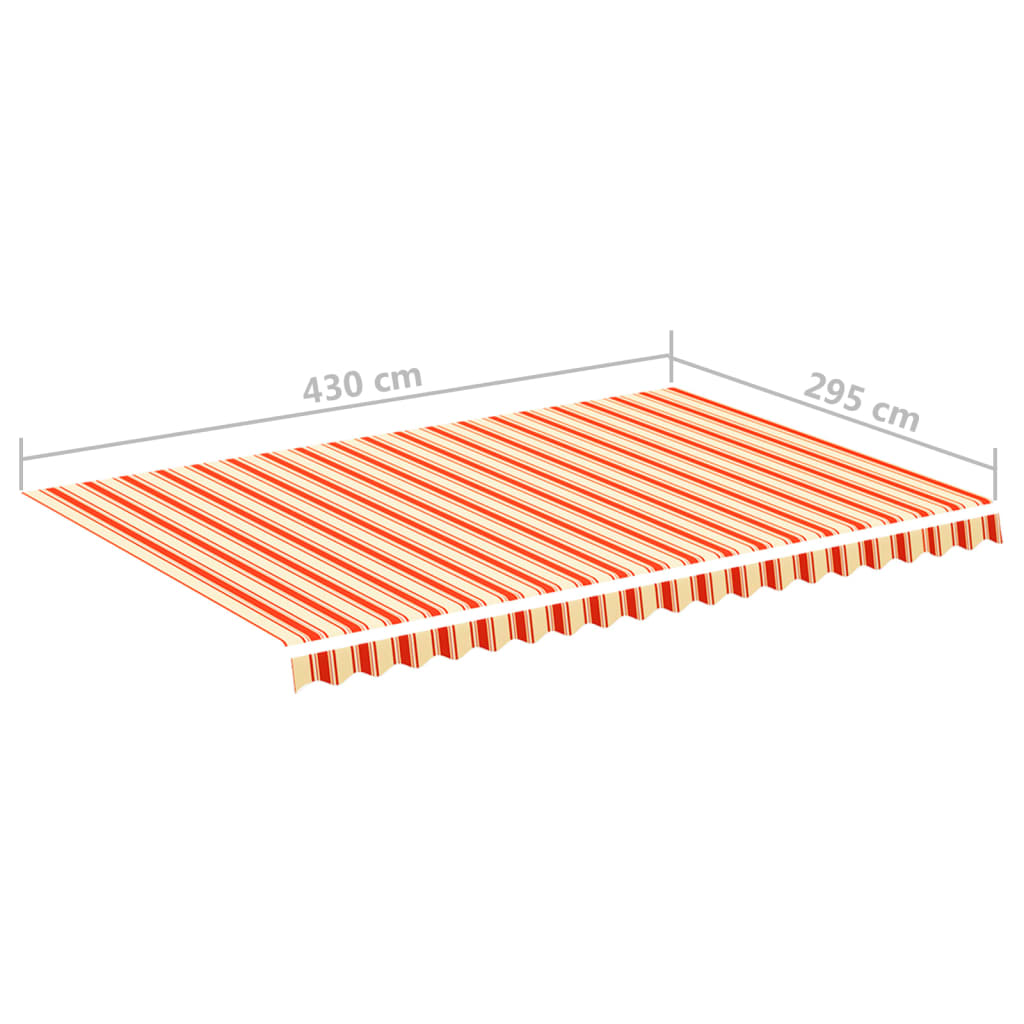 Awning Replacement Fabric Yellow and Orange 450x300 cm Polyester