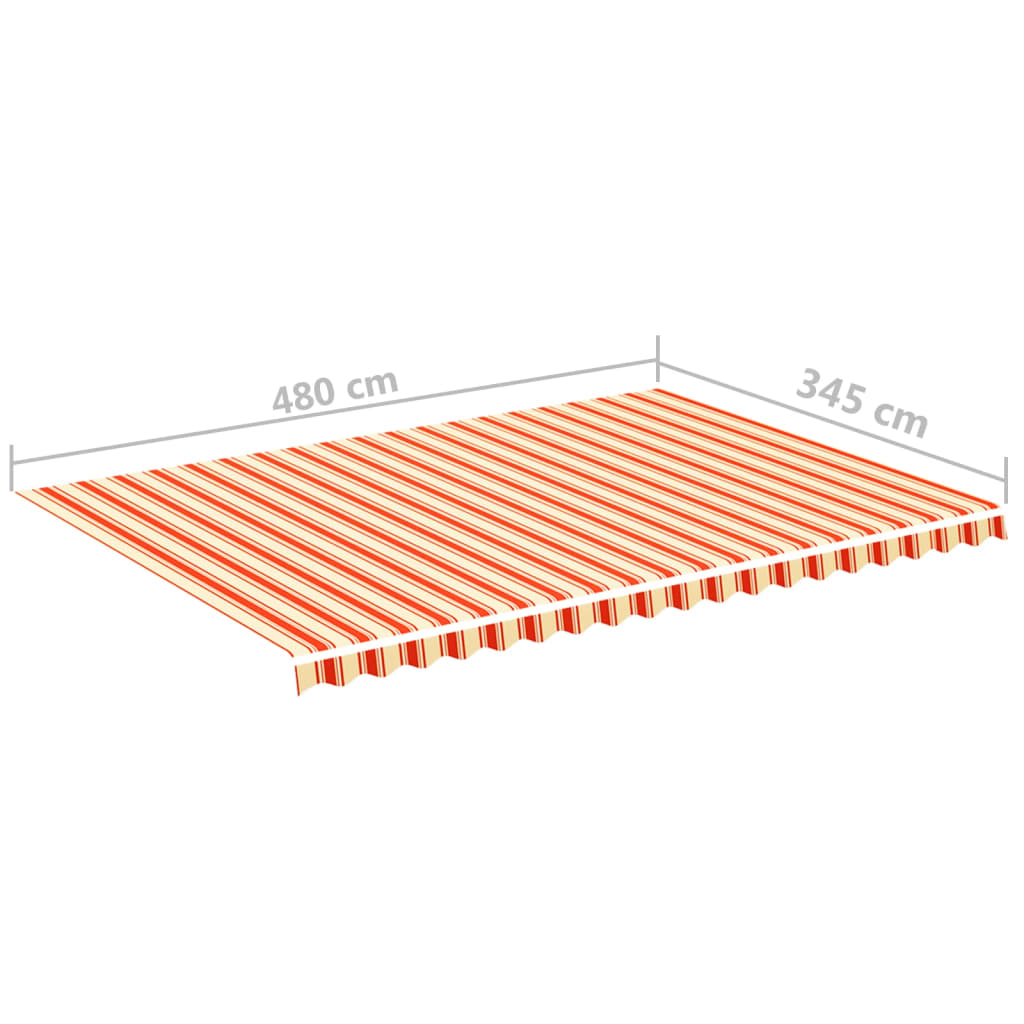 Awning Replacement Fabric Yellow and Orange 500x350 cm Polyester