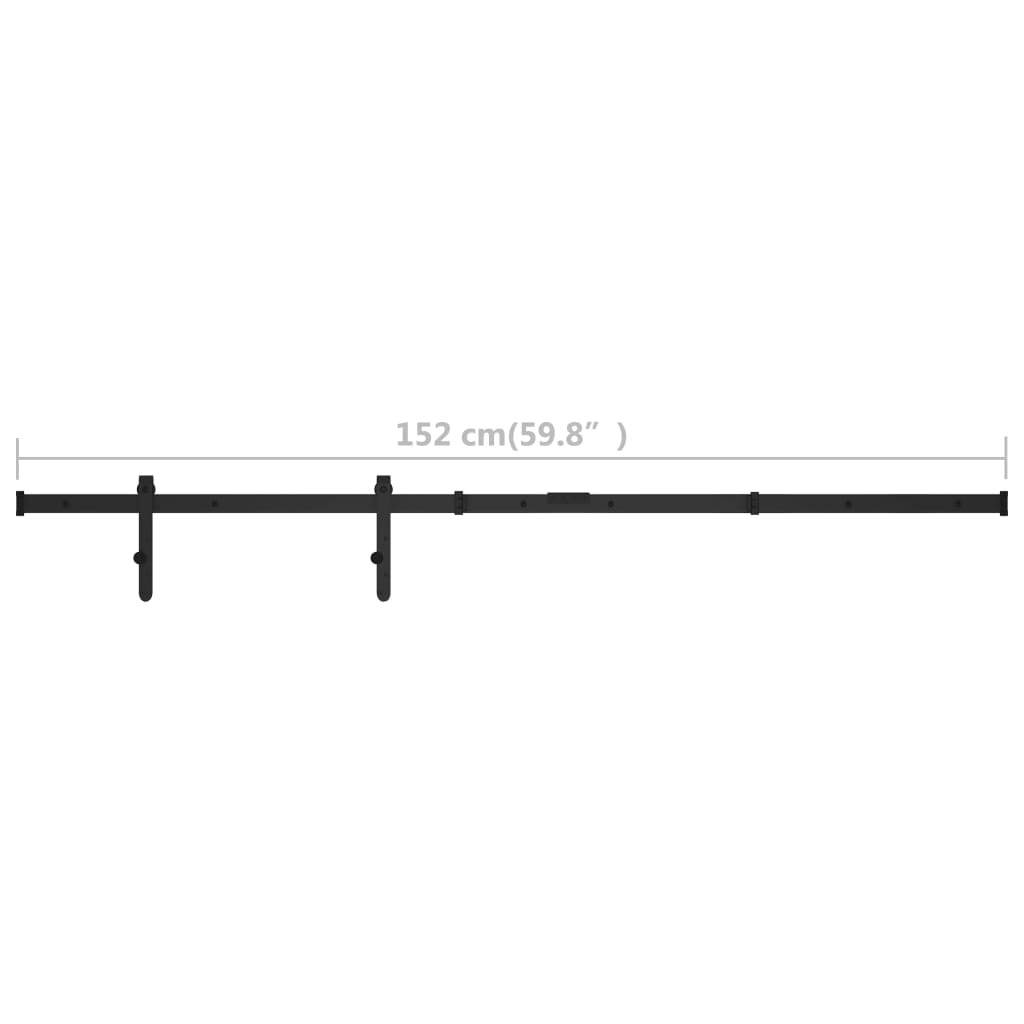 Mini Sliding Cabinet Door Kit Carbon Steel 152 cm