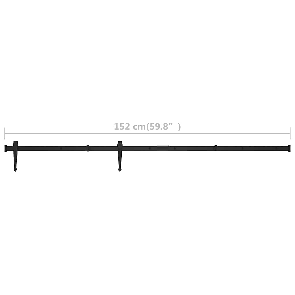 Mini Sliding Cabinet Door Kit Carbon Steel 152 cm