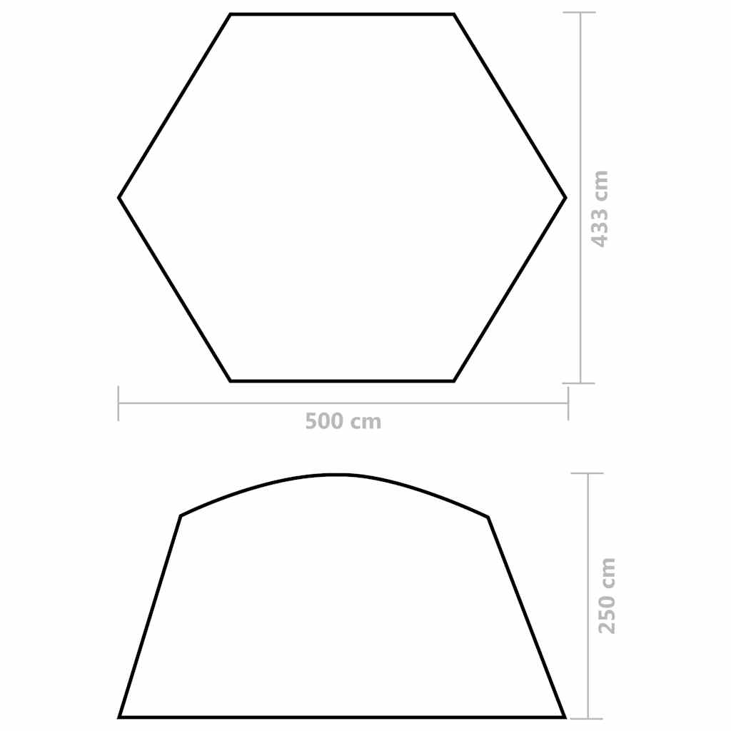 Pool Tent | Grey | Fabric with PA coating | 500x433x250 cm